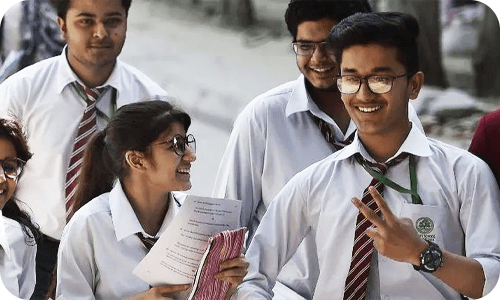 Students with syllabus papers