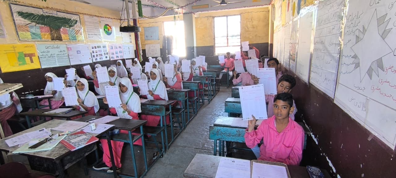 Students gathered for a programme